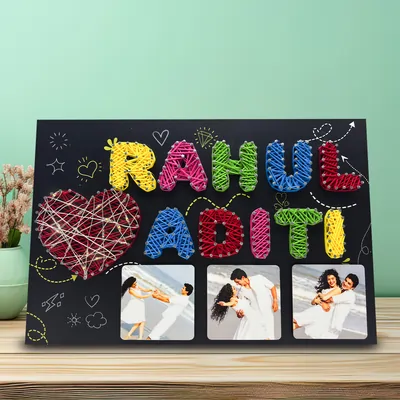 Wooden String Art photo frame